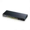 ZyXEL GS1100-10HP, 8 Port, Gigabit, PoE 130W, 2 Port GigaBit SFP, Yönetilemez, Masaüstü Switch