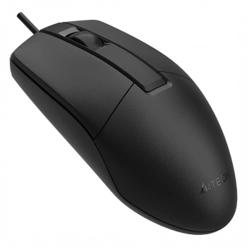 A4 TECH OP-330S, Siyah, Silent, V-Track, 1200dpi, 3 Buton, Usb Kablolu, Optik Mouse