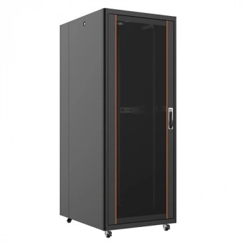 AGER 36U 800x1000mm Dikili Tip Siyah Kabinet Vega AG-VB36U8010S1 Cam Kapak