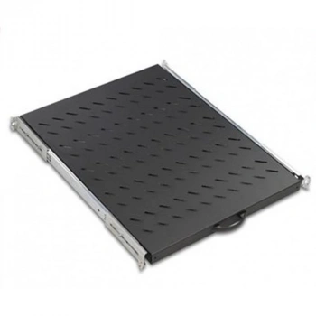 AGER Dikili Tip 19 1U D1000mm için Hareketli Siyah Raf Modülü Ağır Hizmet Tipi AA-AHR10-A-B1