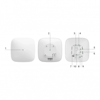 AJAX Hub2, Kablosuz, Görsel Doğrulamalı, Alarm Paneli, SİYAH