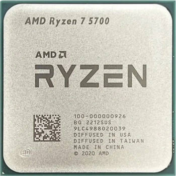 AMD RYZEN 7 5700 20MB 8çekirdekli VGA YOK AM4 65w Kutusuz+Fansız
