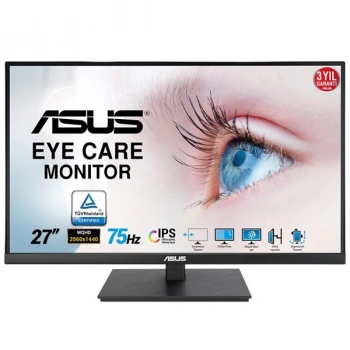 ASUS 27 IPS VA27AQSB 1MS 75Hz HDMI-DP Pivot EV Ofis Tipi Monitör (2560 X 1440)