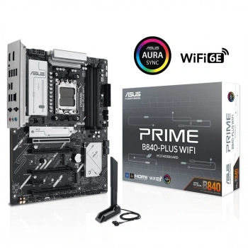 ASUS PRIME B840-PLUS WIFI, 4xDDR5, 3x M.2, HDMI, DP, Type-C, WI-FI 6E, Bluetooth 5.3, AM5 Soket GAMING Anakart