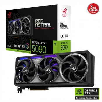 ASUS ROG-ASTRAL-RTX5090-O32G-GAMING, 32Gb, 512Bit, GDDR7, 2xHDMI, 3xDP GAMING Ekran Kartı