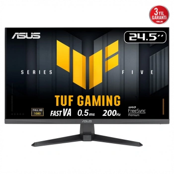 ASUS TUF GAMING VG257Q5A 24,5" 0.5ms, 200Hz, Full HD, DP, 2xHDMI, Hoparlör, VA Panel, ELMB Sync Premium, GAMING Monitör