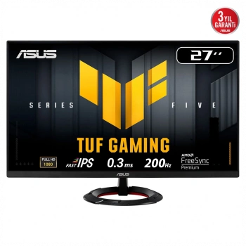 ASUS TUF GAMING VG279Q5R 27" 0.3ms, 200Hz, Full HD, DP, 2xHDMI, Hoparlör, Fast IPS LED, ELMB Sync Premium, GAMING Monitör