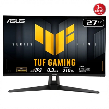 ASUS TUF GAMING VG27AQ5A 27" 0.3ms, 210Hz, QHD, DP, 2xHDMI, USB, Hoparlör, Fast IPS LED, ELMB Sync Premium, GAMING Monitör