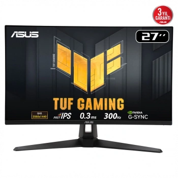 ASUS TUF GAMING VG27AQM5A 27" 0.3ms, 300Hz, QHD, DP, 2xHDMI, USB, Hoparlör, Fast IPS LED, ELMB Sync Premium, GAMING Monitör