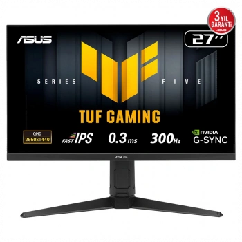 ASUS TUF GAMING VG27AQML5 27" 0.3ms, 300Hz, QHD, DP, 2xHDMI, Type-C, Fast IPS Panel, Düşük Mavi Işık, FreeSync Premium, GAMING Monitör