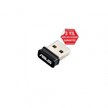 ASUS USB-N10 NANO, 150Mbps, 2.4GHz, USB2.0, WIRELESS ETHERNET
