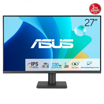 ASUS VA279HG 27" 1ms, 120Hz, Full HD, HDMI, VGA, IPS LED, Çerçevesiz Tasarım, Düşük Mavi Işık, FreeSync Kurumsal Monitör