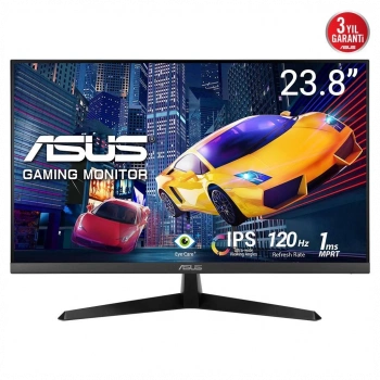 ASUS VY249HGR 23.8" 1ms, 120Hz, Full HD, HDMI, D-Sub, IPS LED, Anti Bakteriyel, Mavi Işık Filtresi, Eye Care, GAMING Monitör