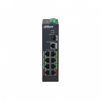 DAHUA LR2110-8ET-120, 10Port, Megabit, 8 Port Megabit PoE, 120W, 1 Port Gigabit, 1 Port Gigabit SFP, Endüstriyel, Masaüstü Switch