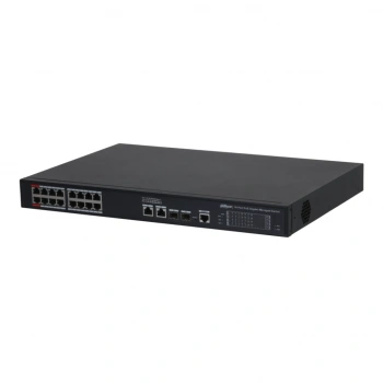 DAHUA S4220-16GT-240, 16 Port, Gigabit, PoE 240W, 2 Port Gigabit Uplink, 2 Port SFP Gigabit Combo, Longe Range 250Mt, Cloud Yönetilebilir, Switch
