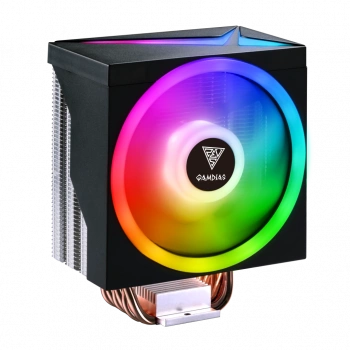 GAMDIAS BOREAS M1-610, LED Lights, 120mm, CPU  Kule Tipi Hava Soğutma, Doğrudan Temas Teknolojisine Sahip 6 adet Gelişmiş Bakır Isı Borusu (AMD AM4-AM5 ve INTEL Tüm işlemciler ile uyumlu)