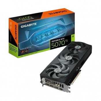 GIGABYTE GV-N507TEAGLE OC-16GD, RTX5070TI, EAGLE OC, 16Gb, GDDR7, 256BIT, 3 Fanlı, 1xHDMI, 3xDP, GAMING Ekran KARTI