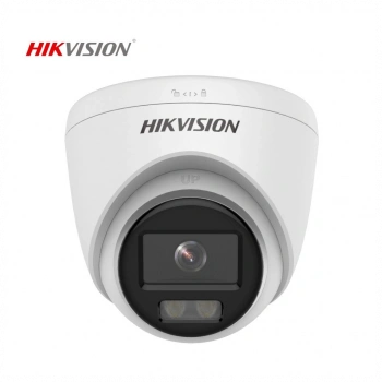 HIKVISION DS-2CD1327G0-LUF 2Mpix, 2,8mm Lens, H265+, 30Mt Gece Görüşü, Dahili Mikrofon, Color Vu Lite, Full Time Color, Dome IP Kamera