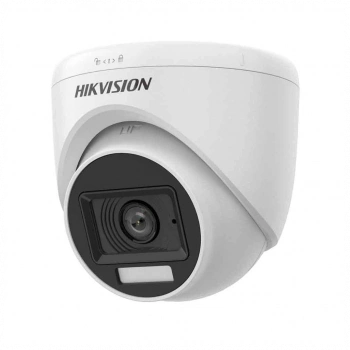 HIKVISION DS-2CE76D0T-LPFS 2Mpix, 20Mt Gece Görüşü, 2,8mm Lens, Hybrid Light, Dahili Mikrofon, Plastik Dome Kamera