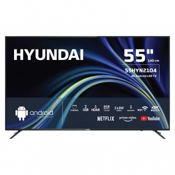 HYUNDAI 55HYN2104, 55" 140cm, 4K Ultra HD, Dahili Wi-Fi, Dahili Uydu Alıcılı, Android Led Televizyon