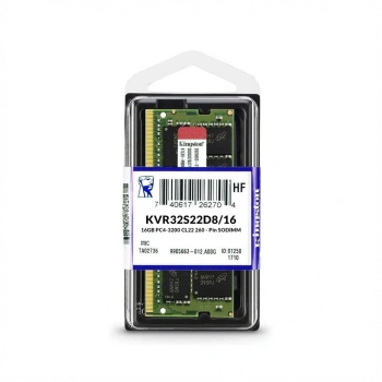 KINGSTON KVR32S22D8/16, 16Gb, 3200Mhz, DDR4, Sodimm Notebook RAM, 1,2V, CL22