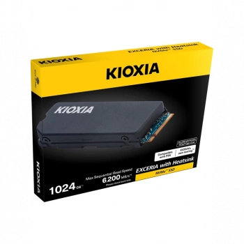 KIOXIA EXCERIA HEATSINK G4, LSC11K1T02G8, 1TB, 6200/4900, Gen4, NVME PCIe M.2 2280, SSD,(Soğutuculu)