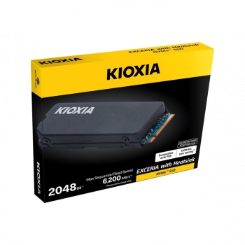 KIOXIA EXCERIA HEATSINK G4, LSC11K2T04G8, 2TB, 6200/4900, Gen4, NVME PCIe M.2 2280, SSD,(Soğutuculu)