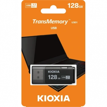 KIOXIA U301K 128GB USB 3.2 Gen1 TransMemory Flash Disk (Siyah)
