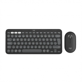 LOGITECH Pebble 2 Combo, Grafit, 920-012245, Bluetooth, Türkçe, Q, Multimedya, Mini Klavye Mouse Set