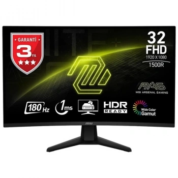 MSI 31.5 VA MAG 32C6 1MS 180HZ HDMI-DP KAVISLI GAMING MONİTÖR 2560X1440