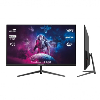 ONVO OV27MNT202G, 27" 1ms, 180Hz, Full HD, 2xHDMI, DP, 2x2W Hoparlör, Metal Ayak, IPS Panel, NVDI G-Sync ve AMD FreeSync, GAMING Monitör