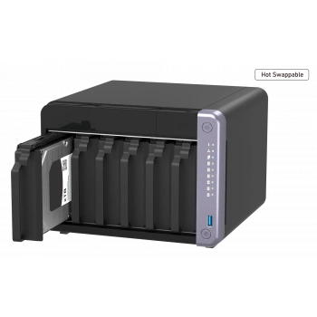 QNAP 6diskli Alpine AL524 QC-4GB RAM-2-10GbE SFP+ Nas Server TS-632X