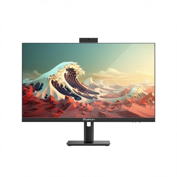 QUANTUM Phase One N6104, Ultra 5-120U, 27" FHD Ekran, 16Gb Ram, 512Gb SSD, Wi-Fi6, HDMI, DP, Type-A, Type-C, Paylaşımlı Ekran Kartı, Free Dos, All In One PC, (Black)