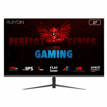RAYDIN MM27DFI-180HZ, 27", 1ms, 180Hz, Full HD, HDMI, DP, IPS LED, Flat, Frameless, FreeSync Gaming Monitör