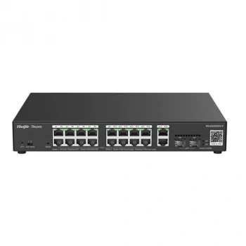 RUIJIE REYEE 16port RG-ES220GS-P GIGABIT 2-UPLINK 2-SFP 250W YÖNETİLEBİLİR POE SWITCH