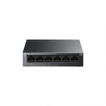 TP-LINK LS106P, Green Tech, 6 Port, MeggaBit, 4 Port PoE+ 65W, Metal Kasa, Yönetilemez, Masaüstü Switch