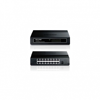 TP-LINK TL-SF1016D, 16 Port, MegaBit, Yönetilemez, Masaüstü Switch