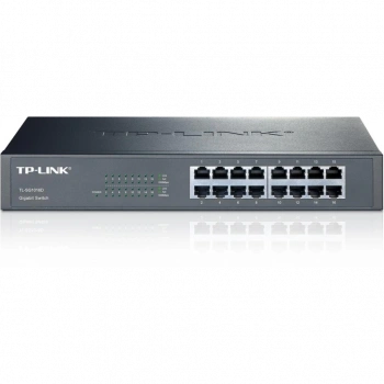 TP-LINK TL-SG1016D, 16 Port, GigaBit, Yönetilemez, Metal Kasa, Rackmount Switch