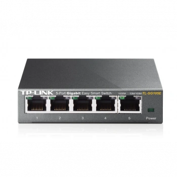 TP-LINK TL-SG105E, 5 Port, GigaBit, Easy Smart, Yönetilebilir, Masaüstü Switch