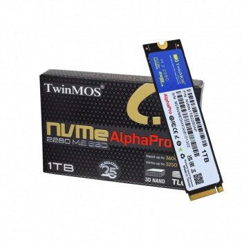 TwinMOS NVMe1TB2280AP, AlphaPro, 1TB, 3600-3250Mb/s, Gen3, NVMe PCIe M.2 2280, SSD, TLC, 3DNAND