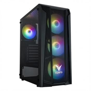 VENTO VG15FE ATX Tower, 650W 80+ Siyah, Temperli Cam, RGB, ATX GAMING KASA