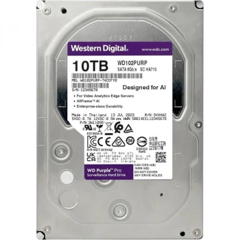 WD 10TB PURPLE PRO WD102PURP 512MB 7200RPM SATA-3 GÜVENLİK DİSKİ