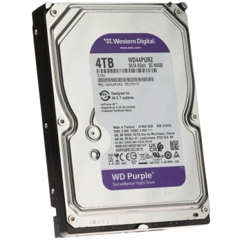 WD PURPLE WD44PURZ 3,5" 4TB, 128Mb, 5400 Rpm, 7/24 Güvenlik HDD (Türkiye Distribütörü Garantili)