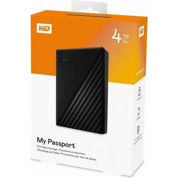 WD WDBPKJ0050BBK-WESN MyPassport 5TB, 2,5"   USB3.2, Taşınabilir, Harici HDD Siyah,  (Türkiye Distribütörü Garantili)