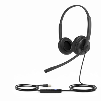 YEALINK UH34, Kablolu, Teams Uyumlu, 3,5mm Jac, USB-A, USB-C, Çift Taraflı, Gürültü Engelleyici, Çağrı Merkezi, Ofis, Toplantı, Microfonlu Kulaklık