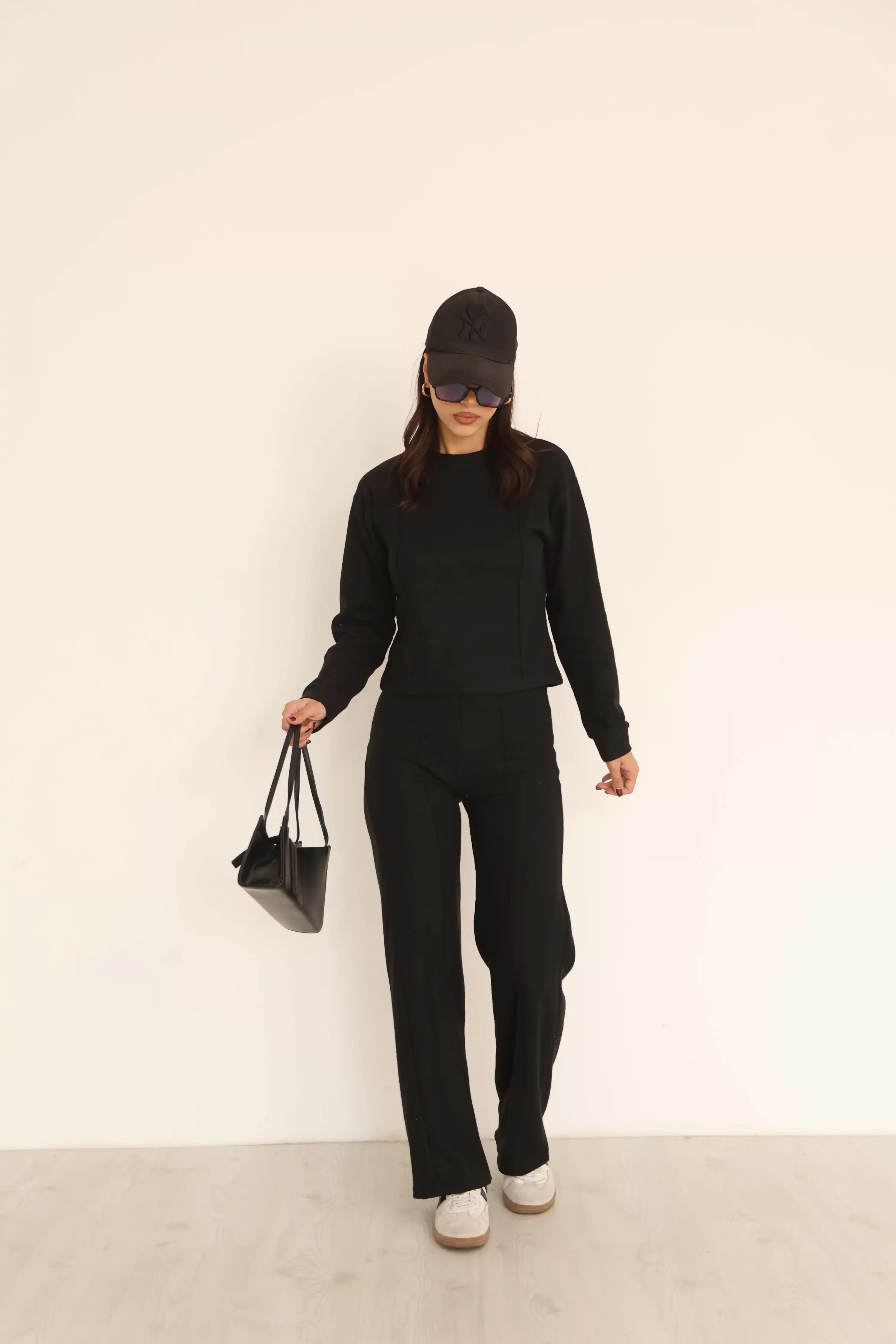 ÇIMALI TRİKO TAKIM-SİYAH