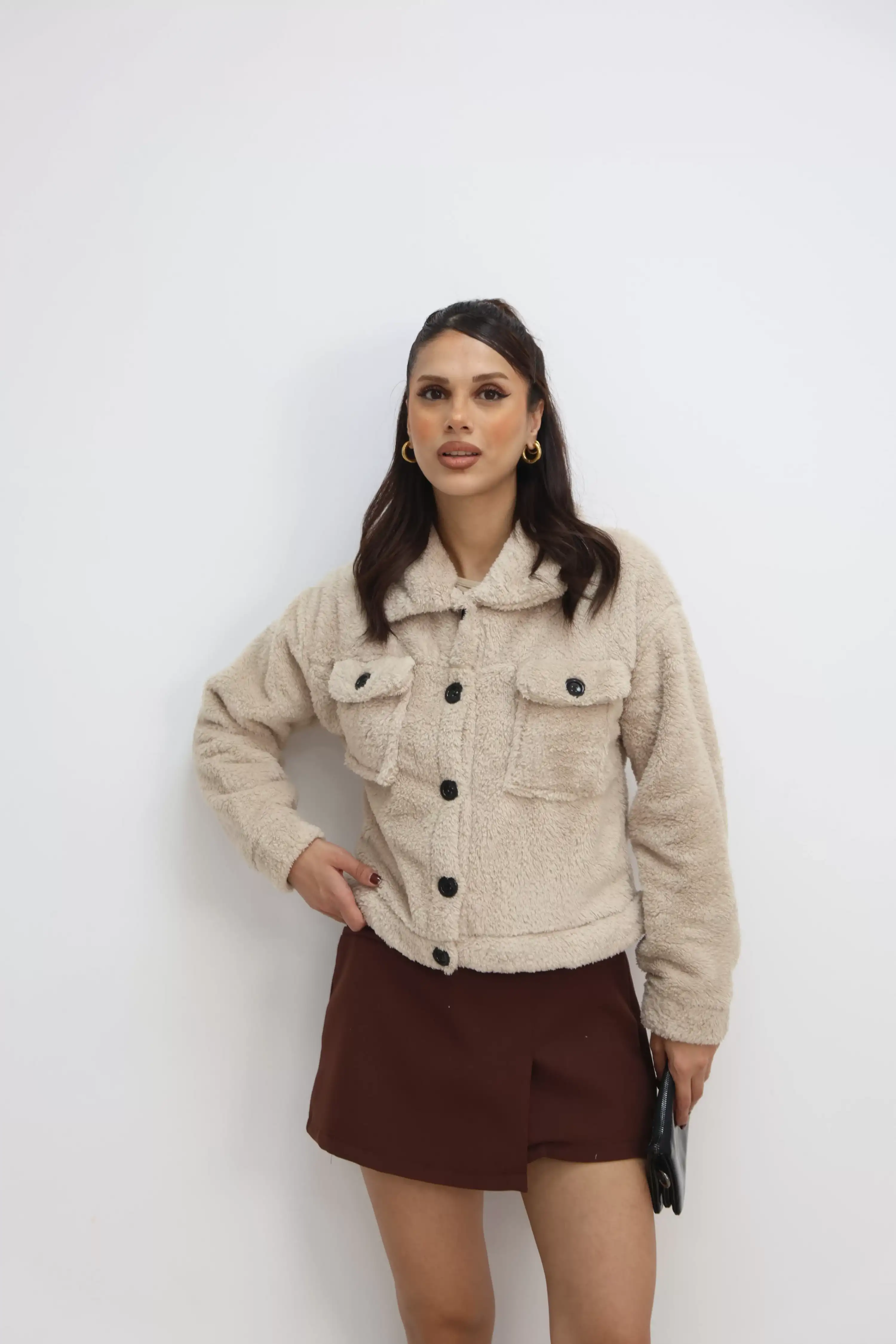 ÇİFT CEPLİ PELUŞ CEKET