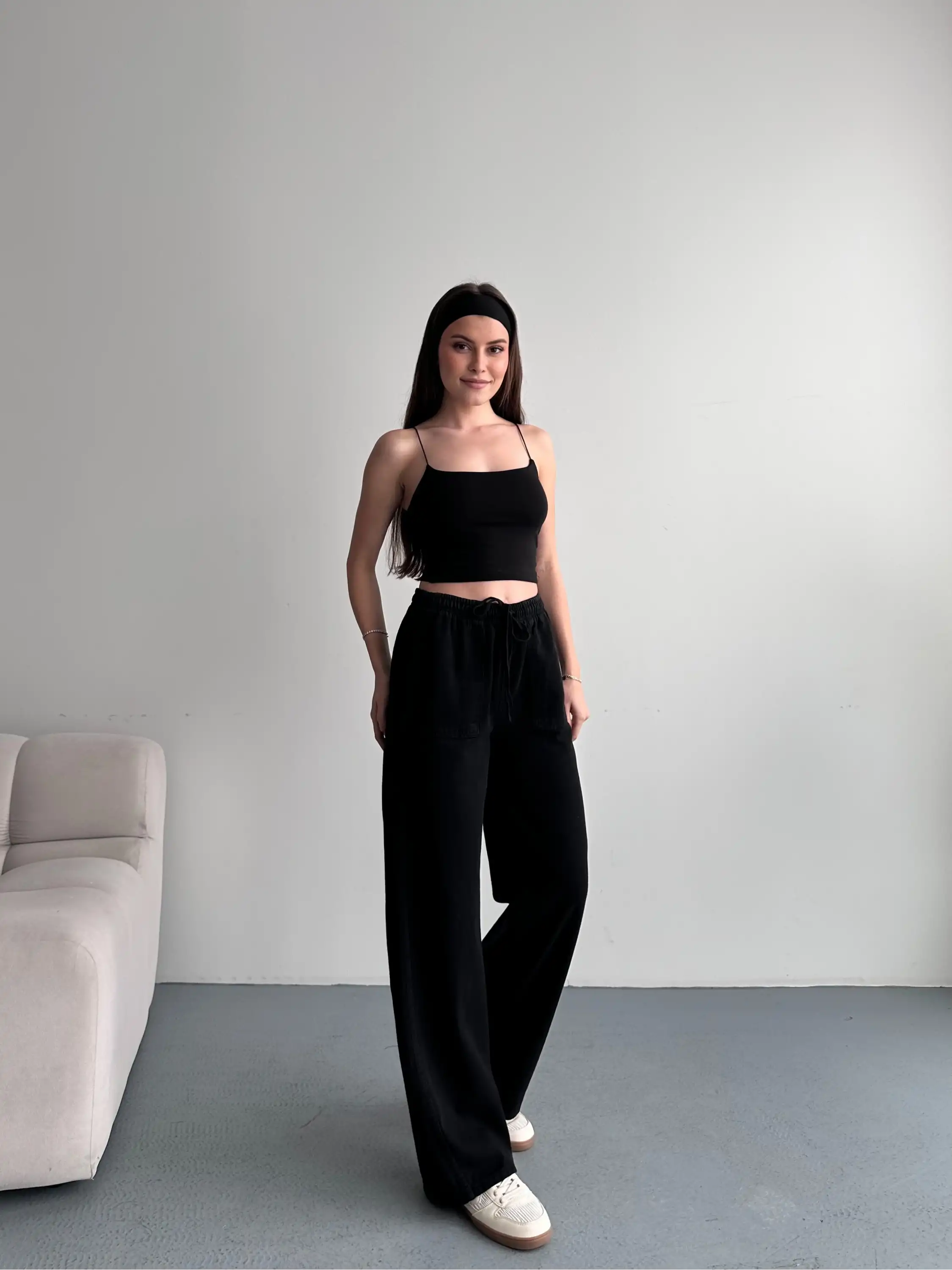 KETEN PANTOLON- SİYAH