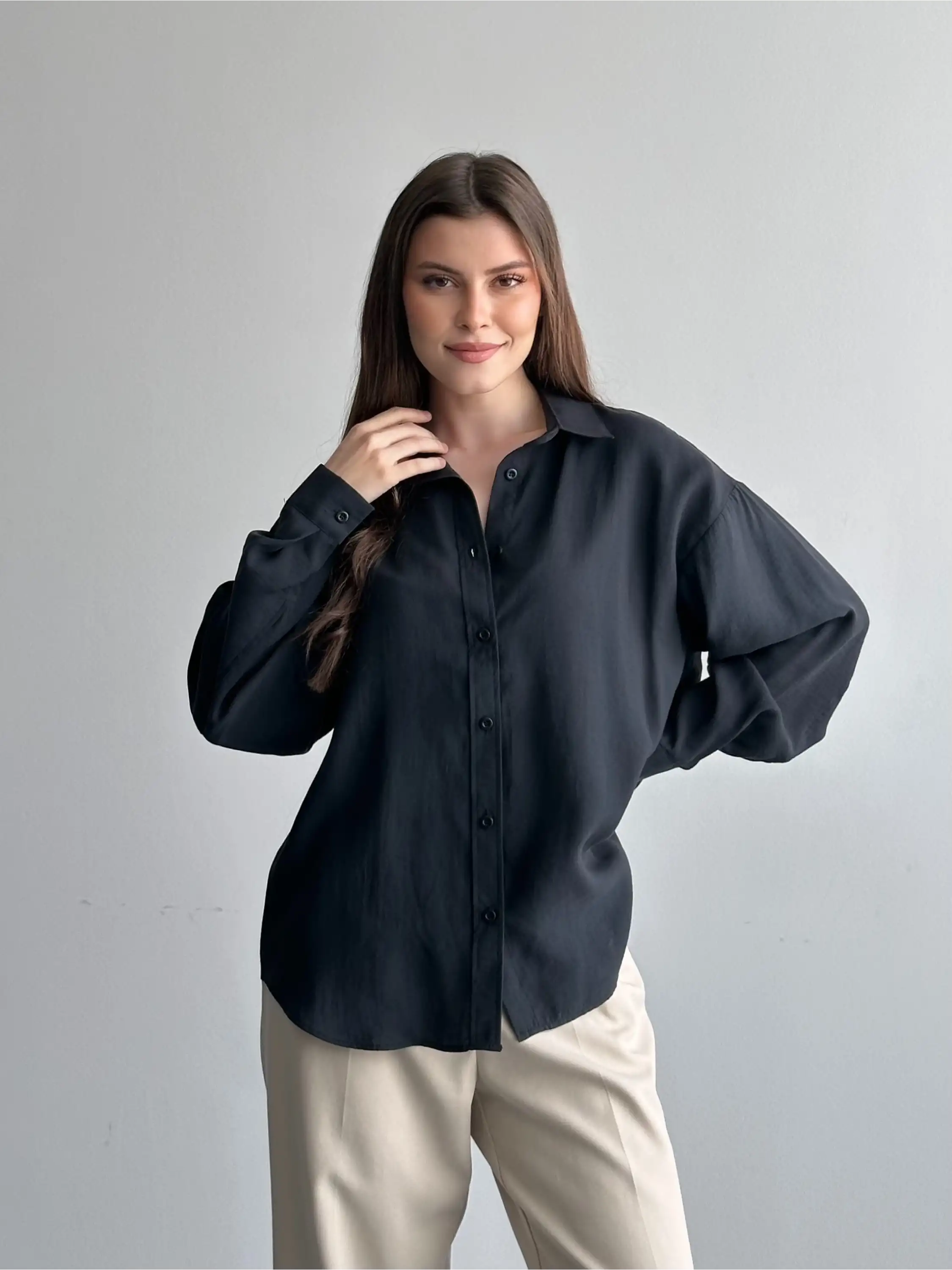 MODAL GÖMLEK-SİYAH