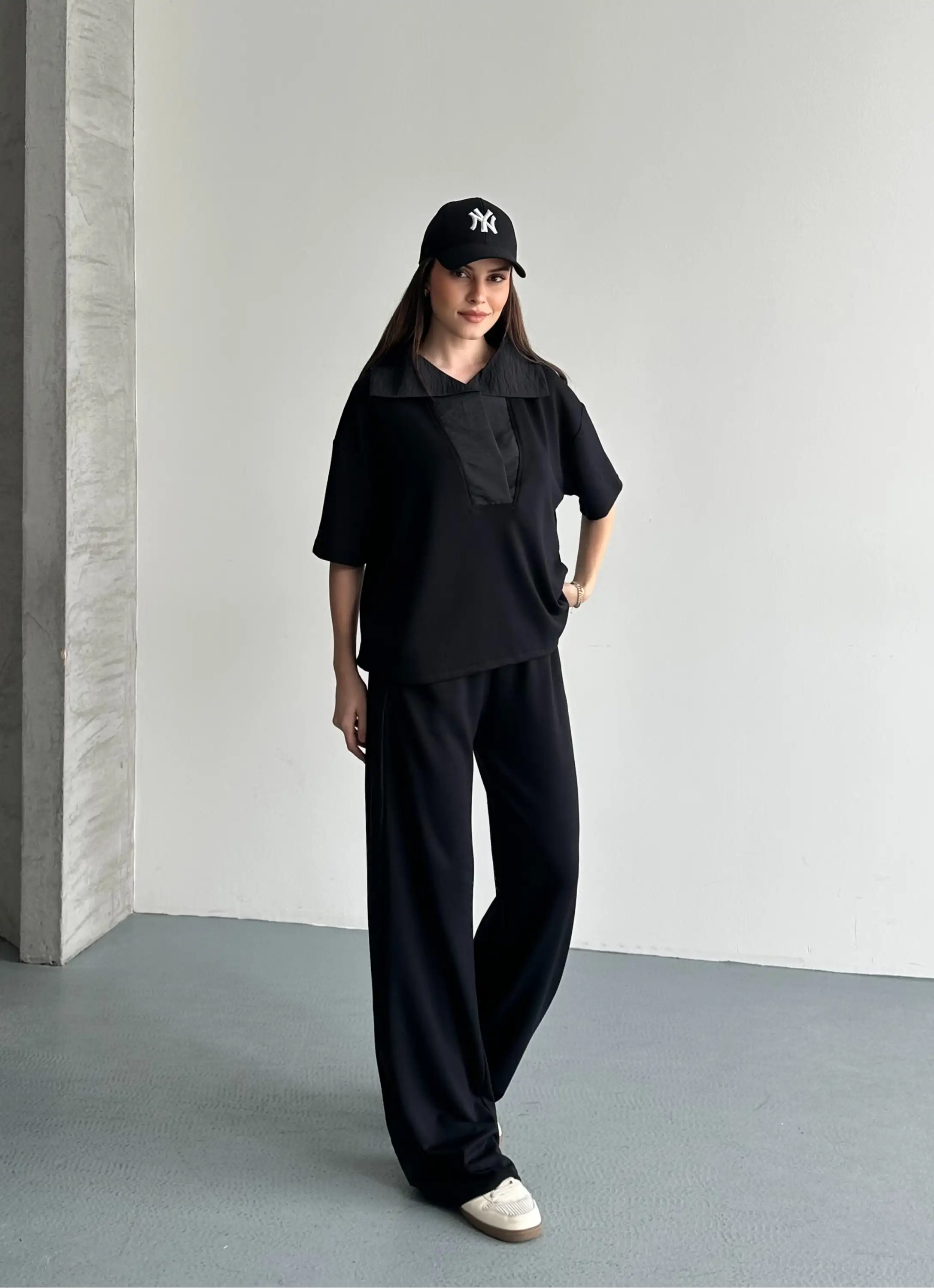 BOL PAÇA POLO YAKA MODAL TAKIM-SİYAH